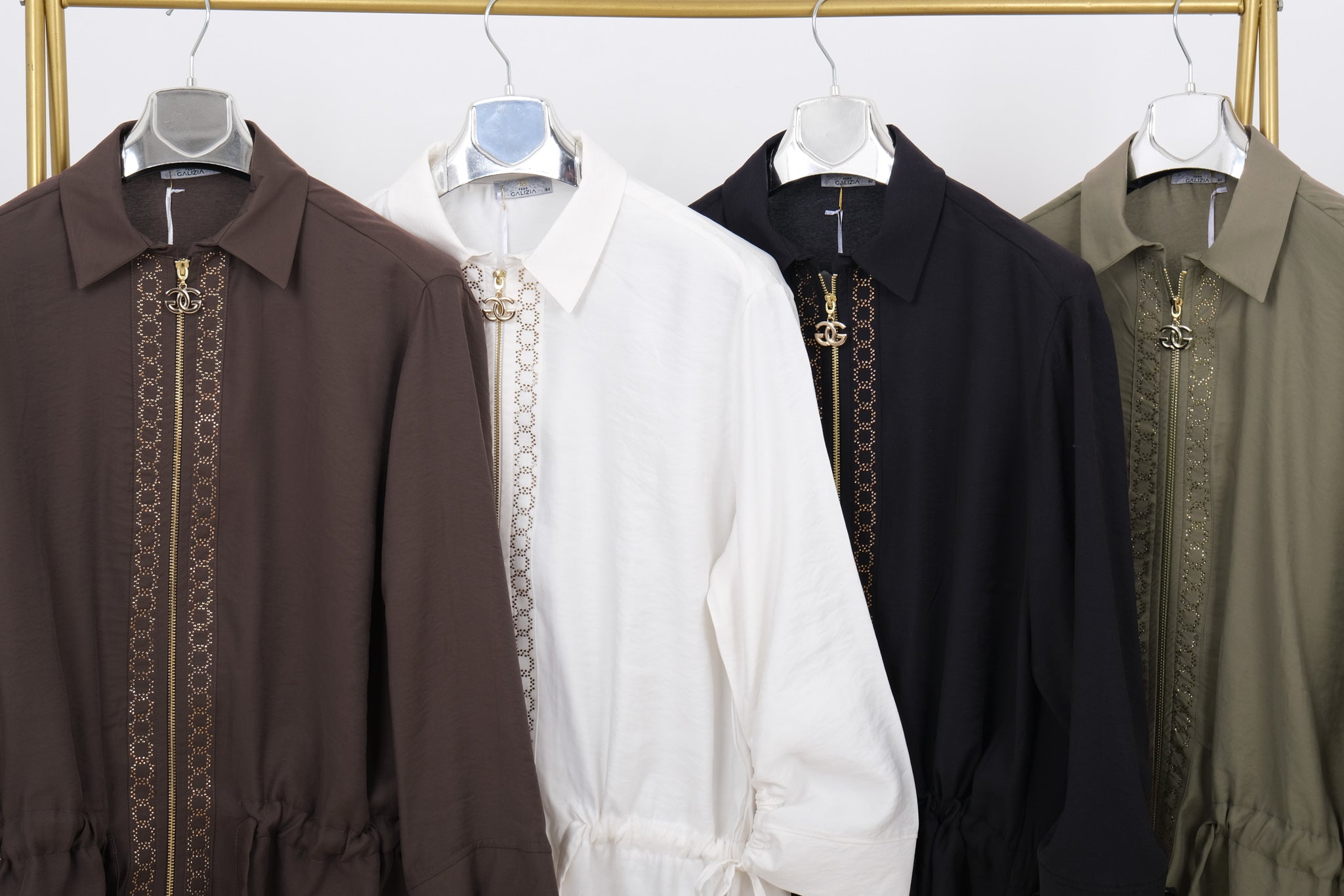 Luxusní dámský komplet modal - košile s krajkou a široké kalhoty