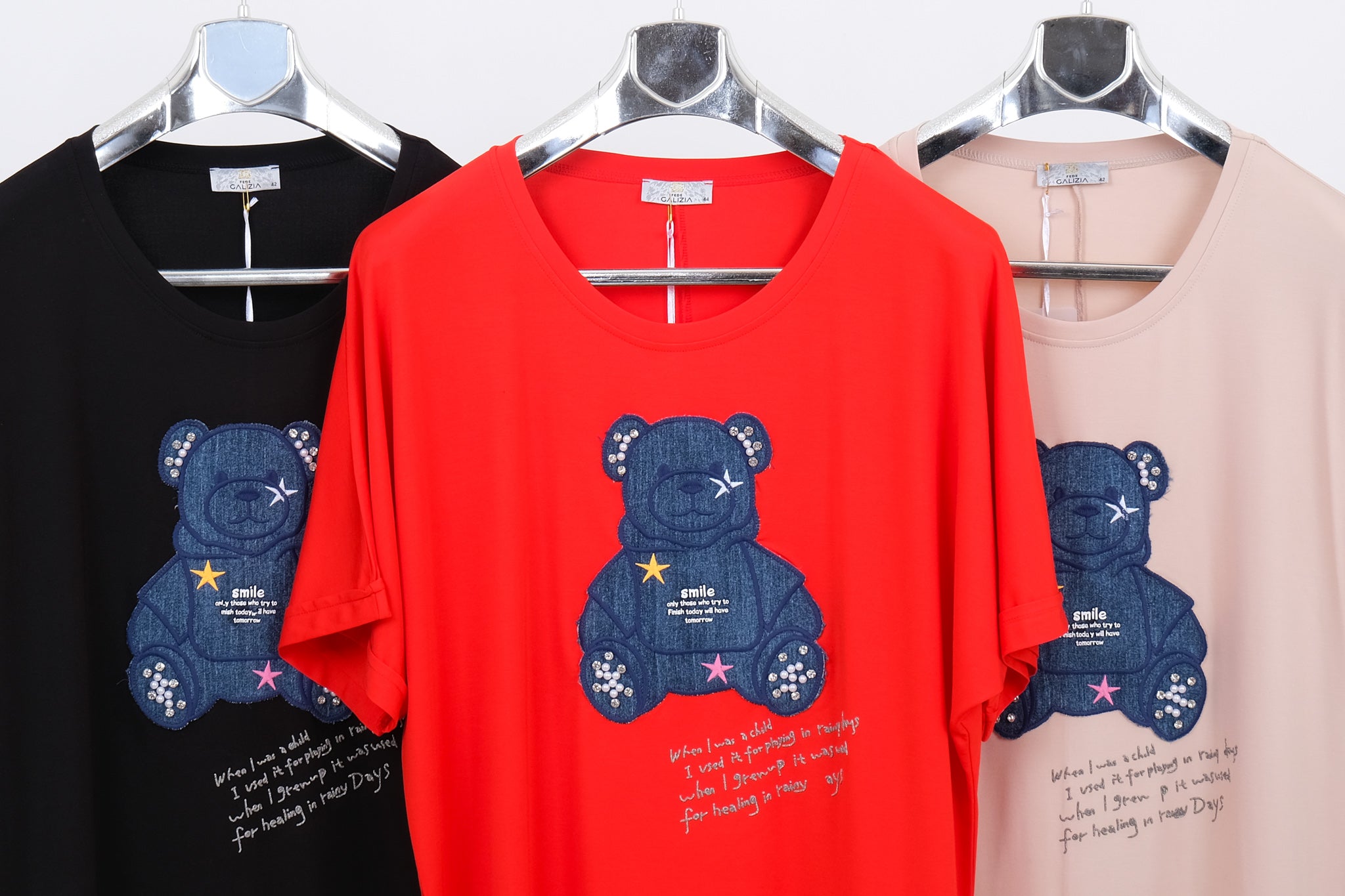 Dámský motivační komplet – tričko s medvídkem + kalhoty