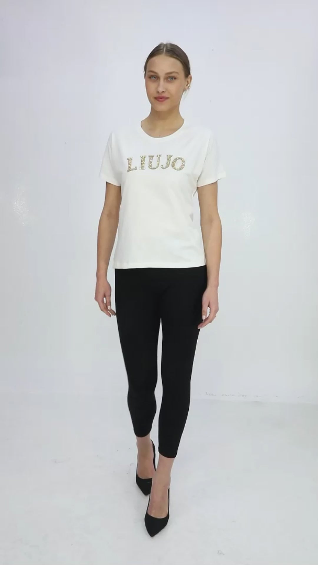 Dámské tričko s kamínky ve stylu luxusních značek