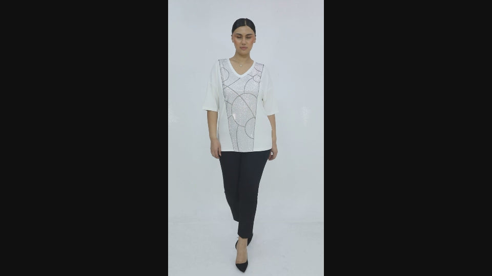 Basic top s geometrickým motivem