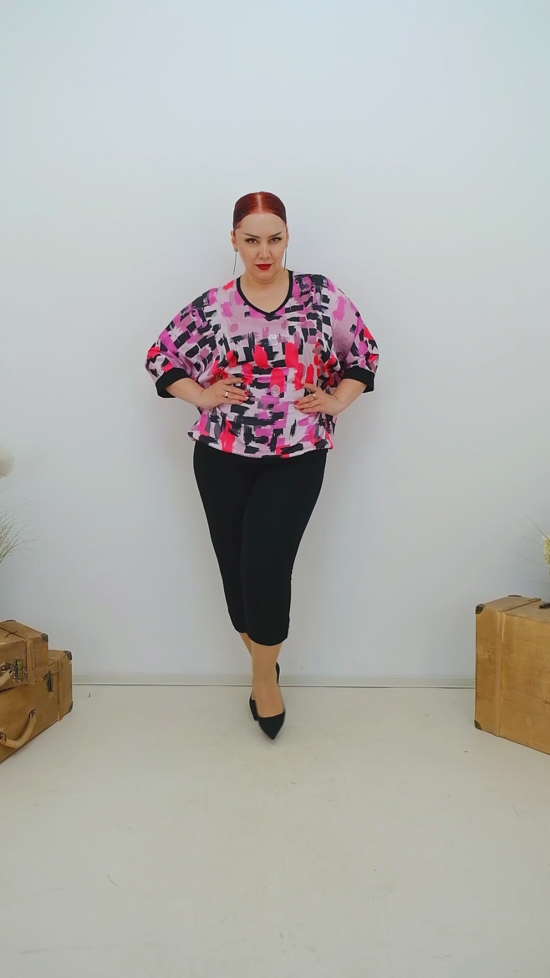 Halenka s efektem malířských tahů