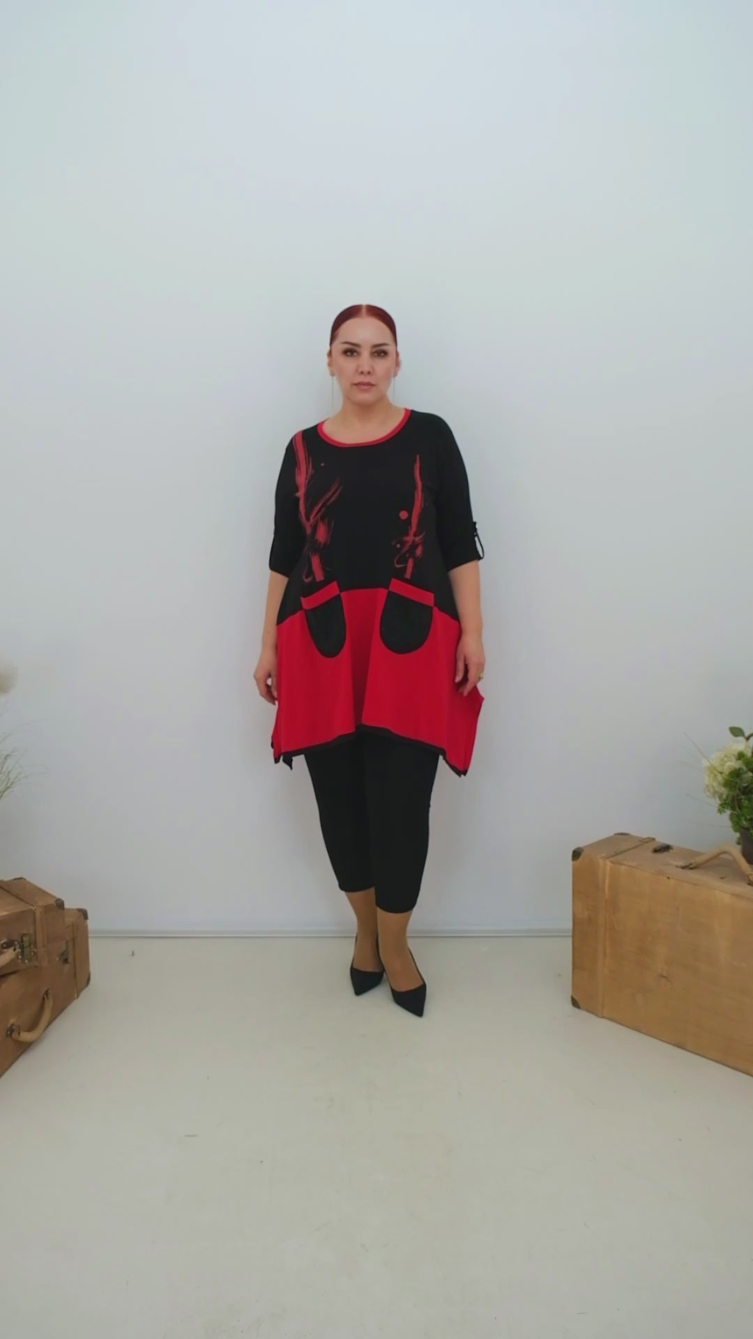 Oversized tunikové tričko s grafickým potiskem