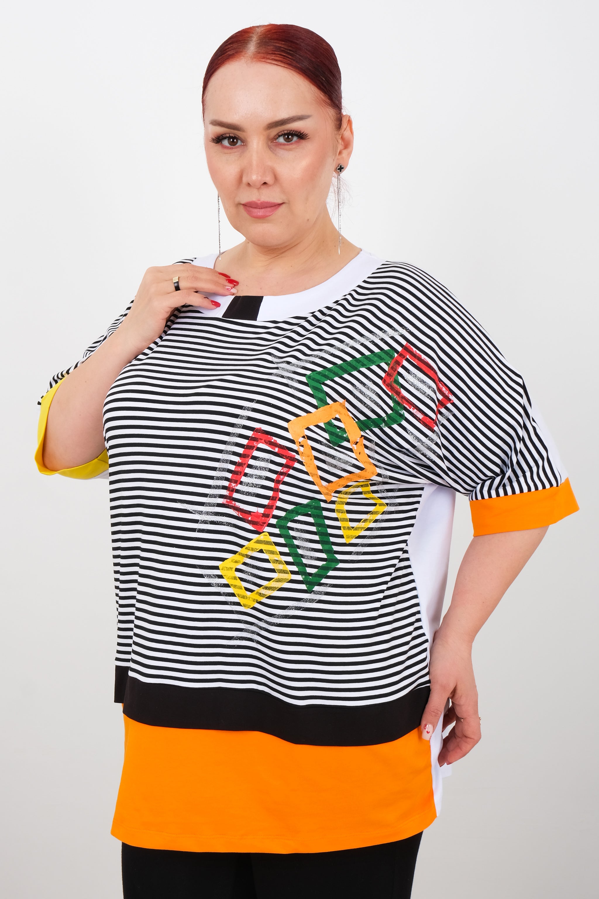 Dámské pruhované tričko "Color Blocks"