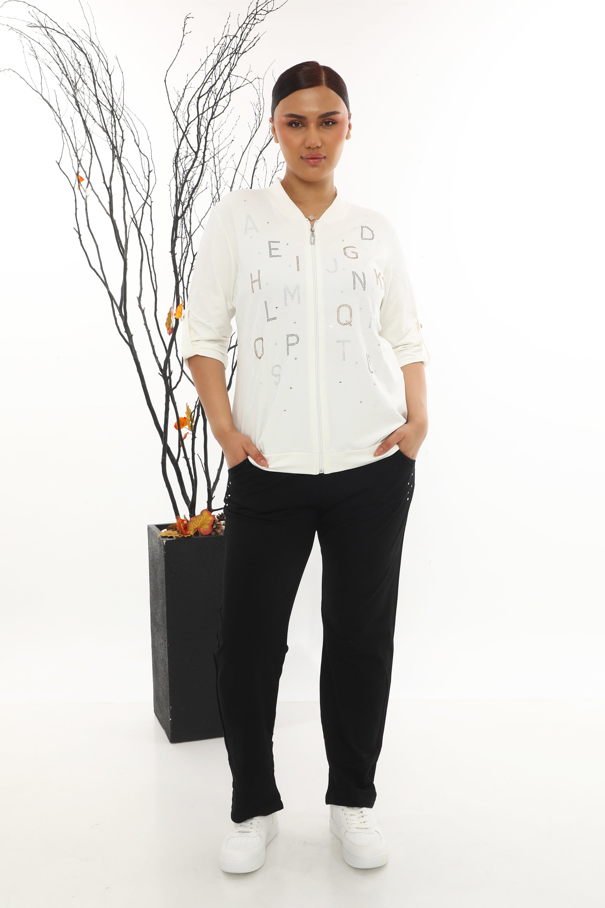 "ALPHABET CHIC" - Dámský komplet s třpytivými písmeny