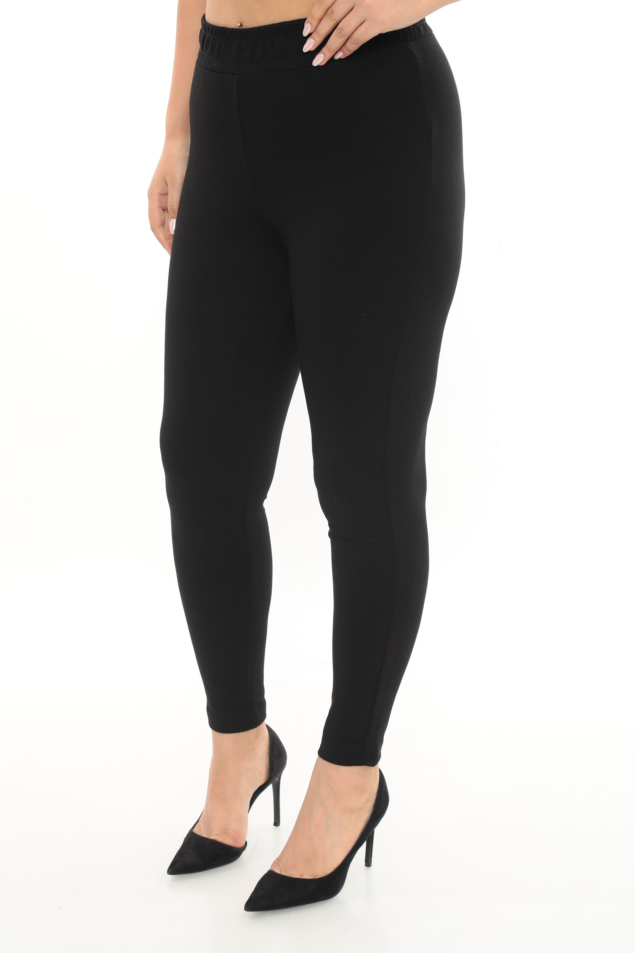 Černé dámské strečové kalhoty