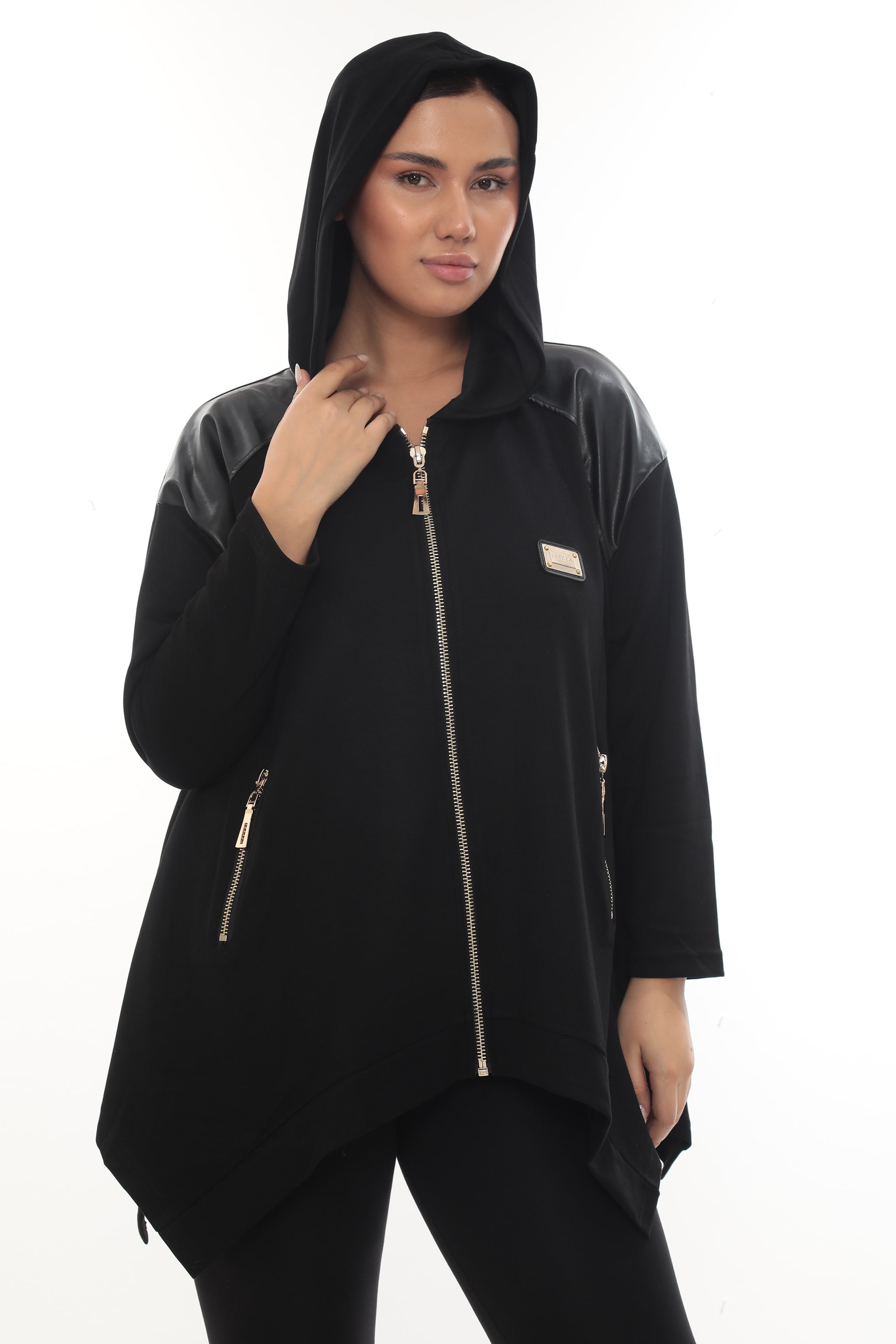 "SHADOW EDGE" - Asymetrická mikina s kapucí