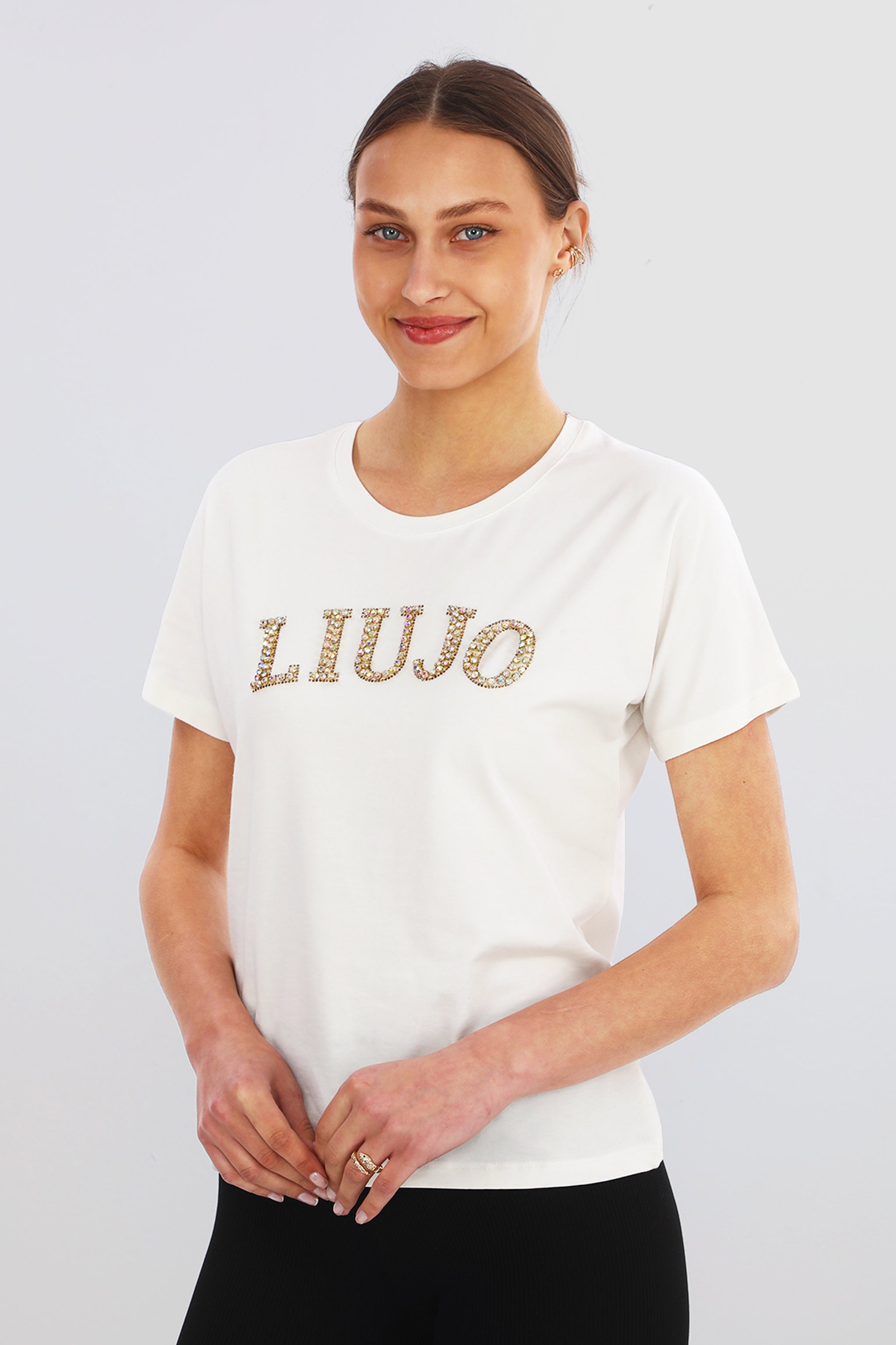 Dámské tričko s kamínky ve stylu luxusních značek