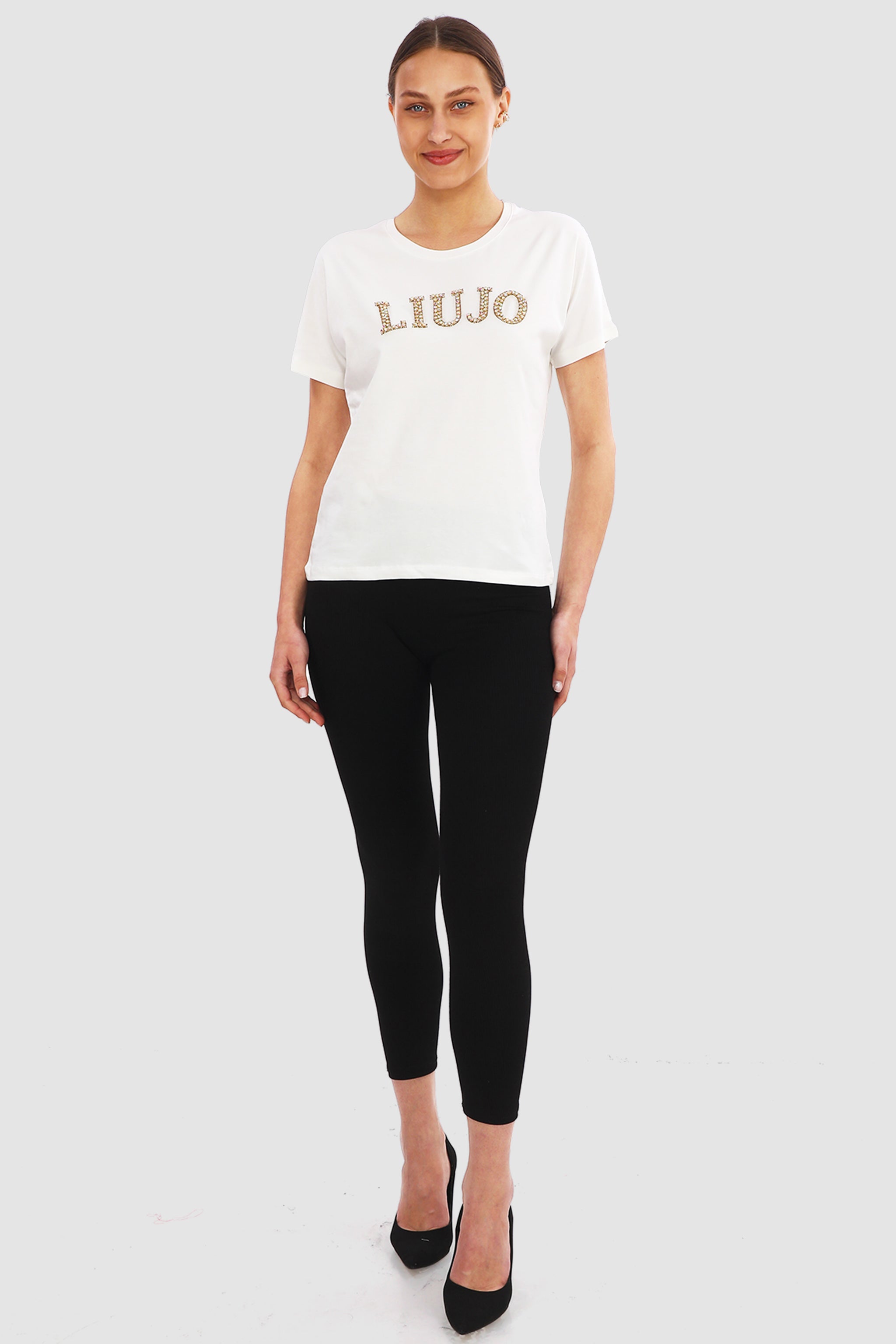 Dámské tričko s kamínky ve stylu luxusních značek