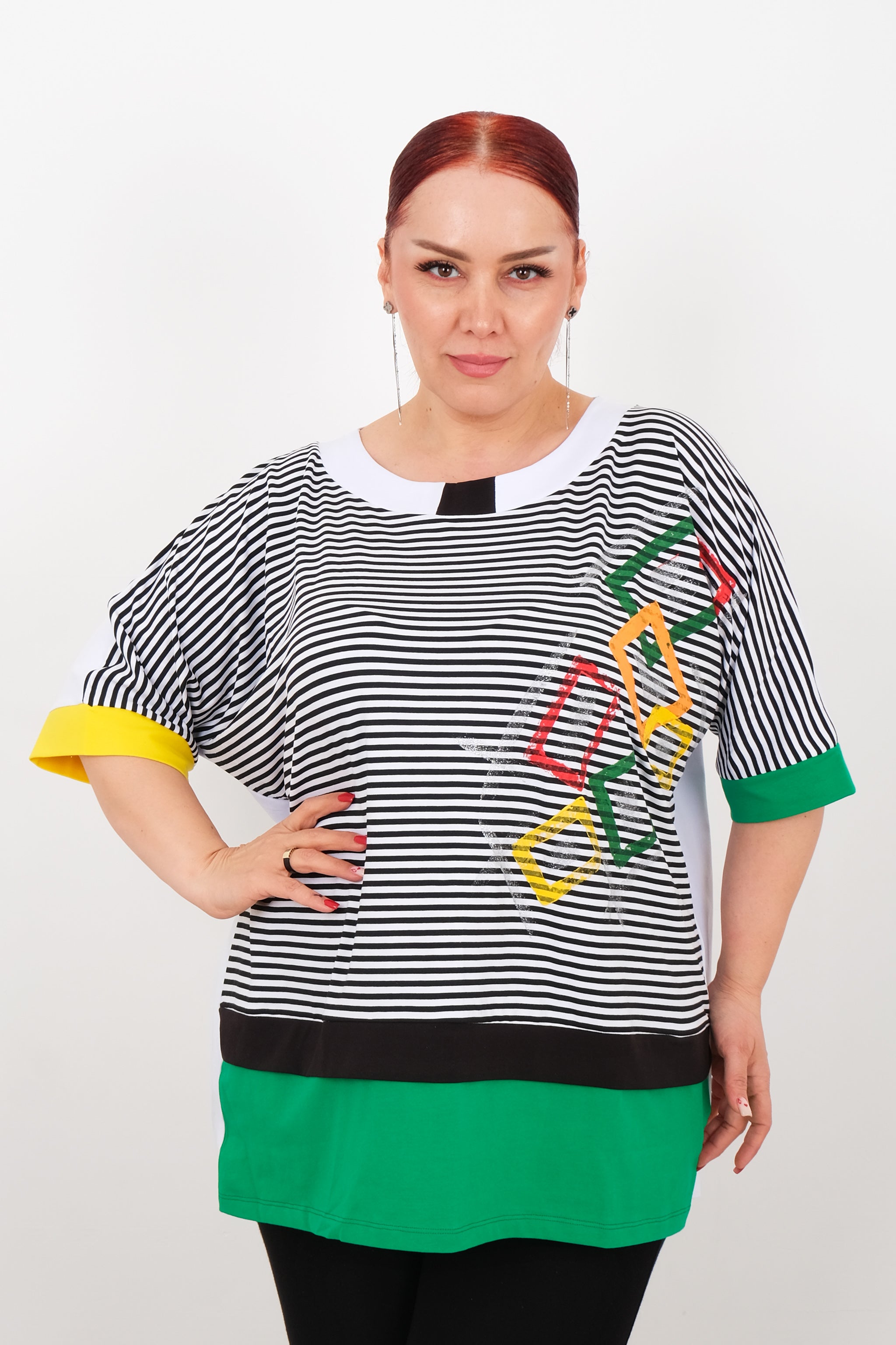 Dámské pruhované tričko "Color Blocks"