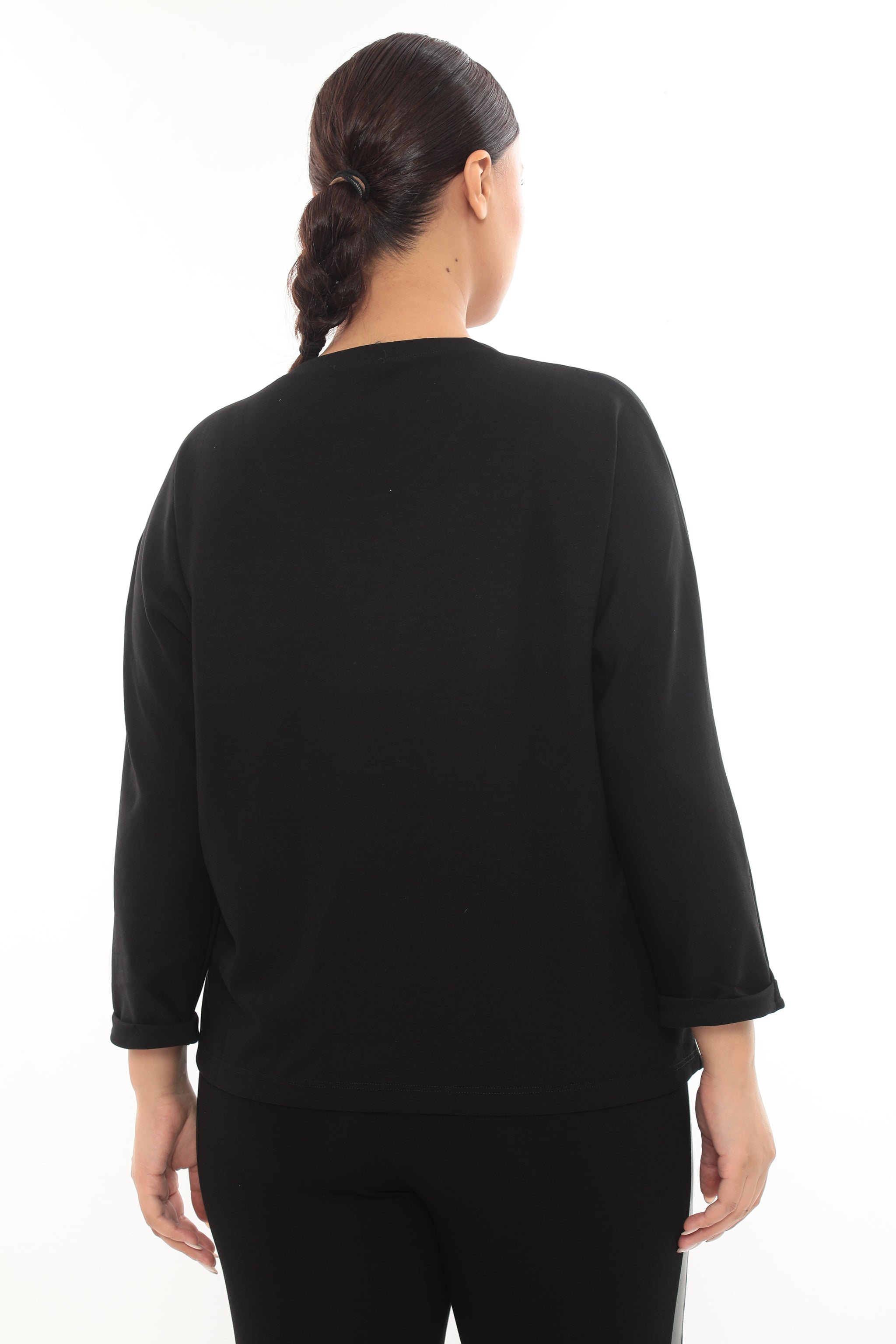 Stylová dámská tunika se zlatými aplikacemi – černá i bílá