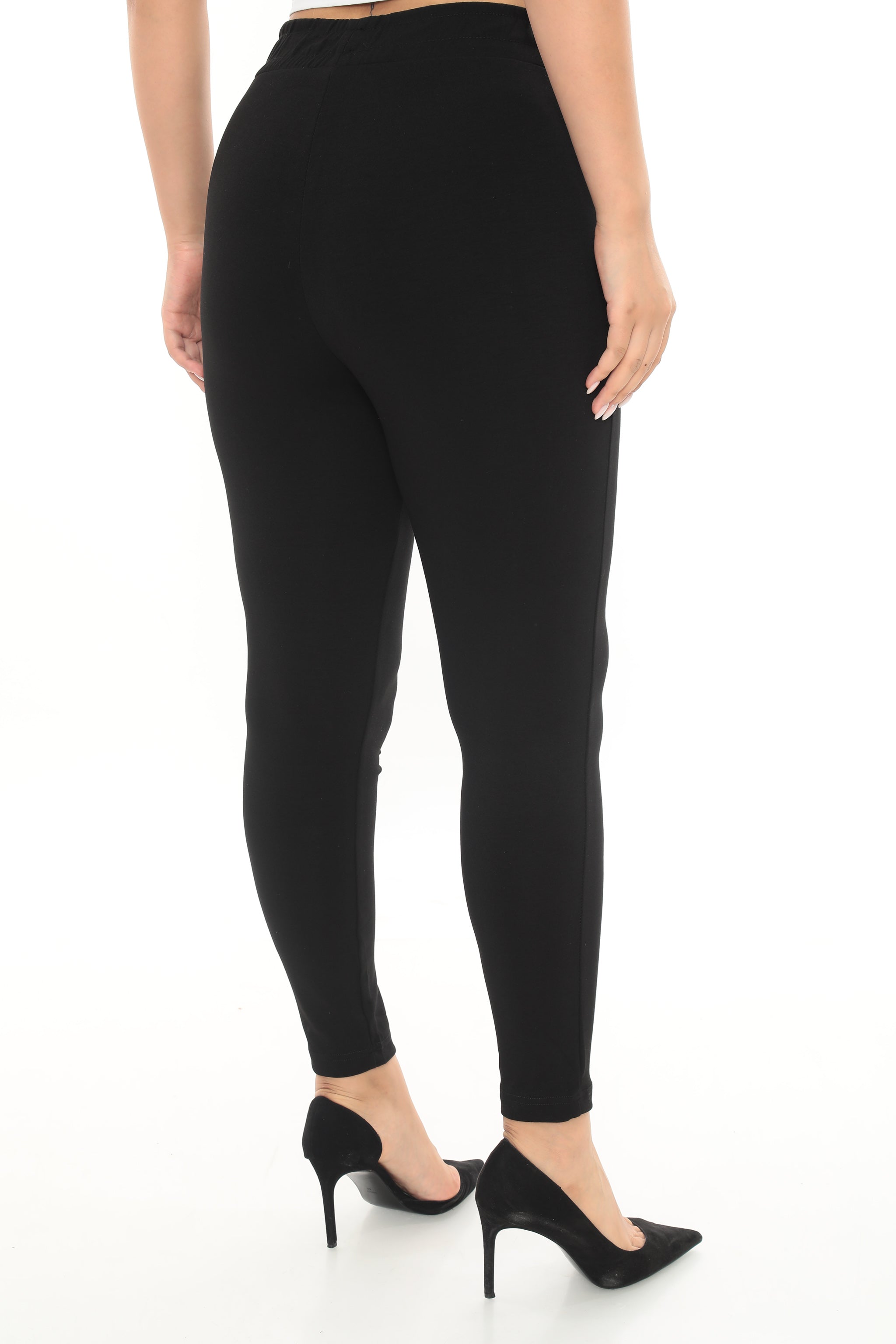 Černé dámské strečové kalhoty