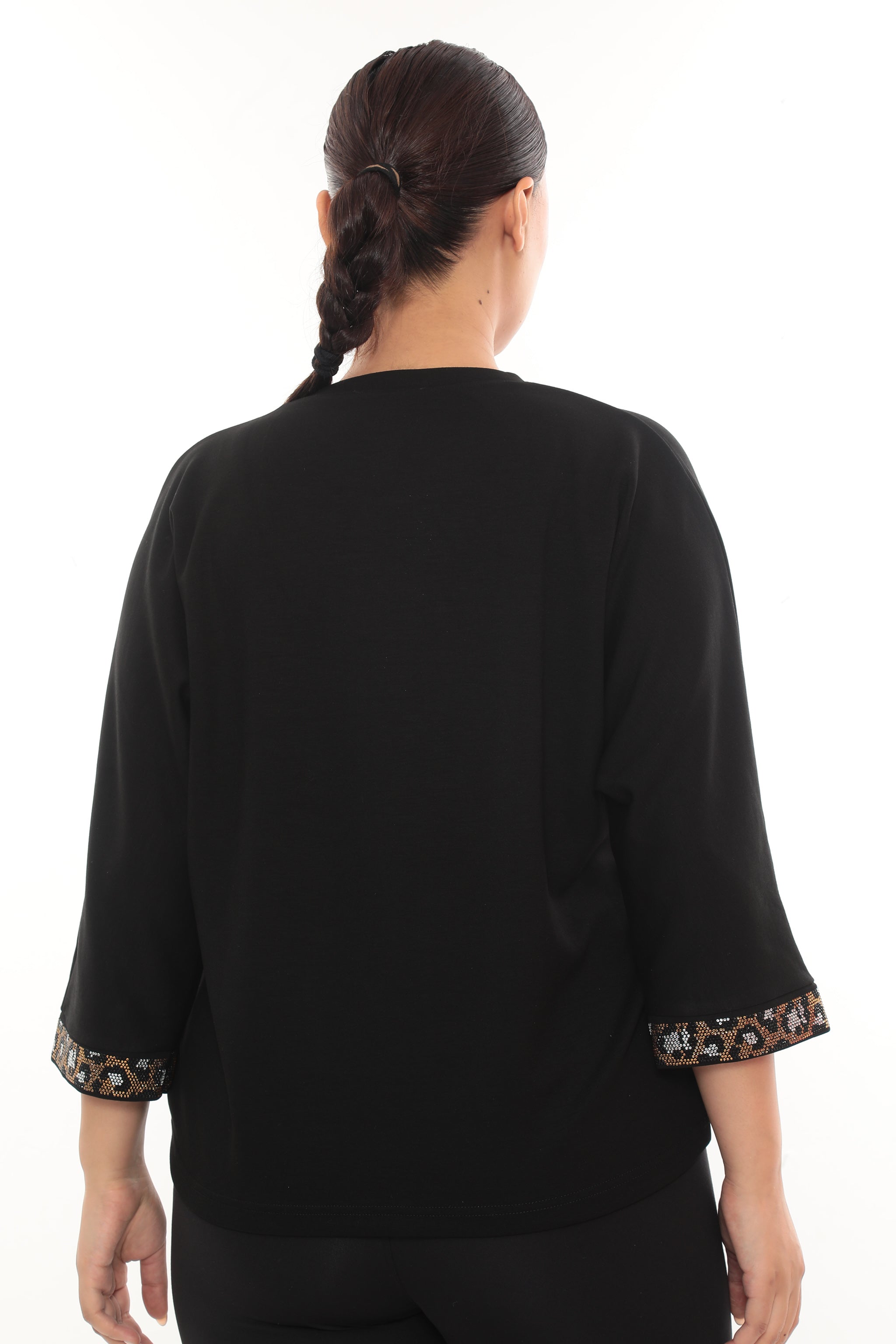 Dámská halenka Leopard Glam se zlatými kamínky - 4 barvy